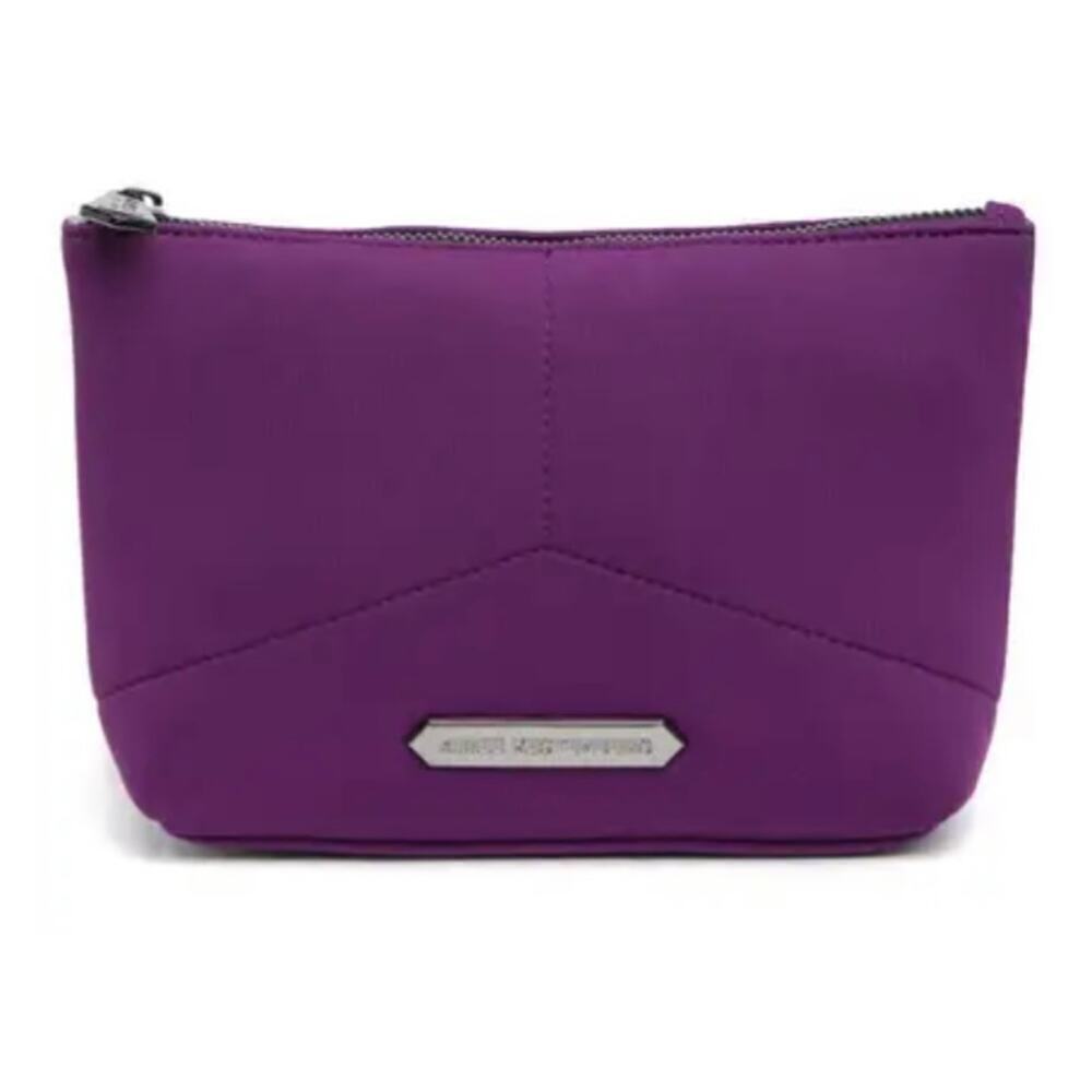 Aimee‎ Kestenberg Skyler Neoprene Clutch Zip Top Lined Pouch Iris Purple